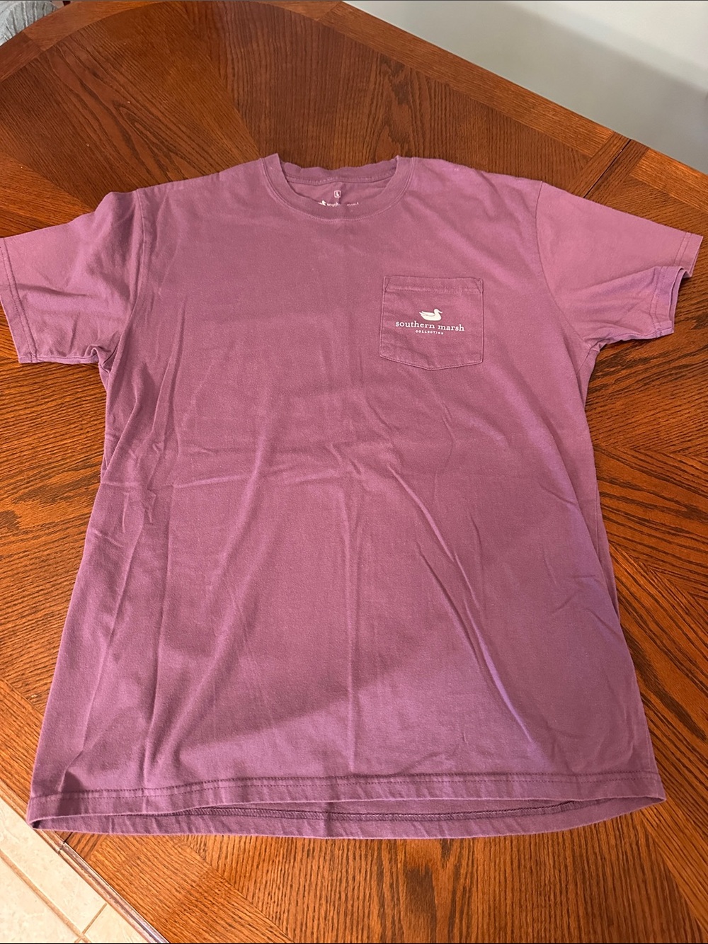 Southern Marsh Women’s Pocket Tee - Mauve Plum